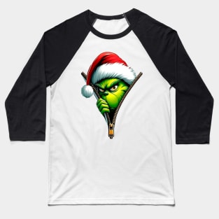 Grinch Zipper Baseball T-Shirt